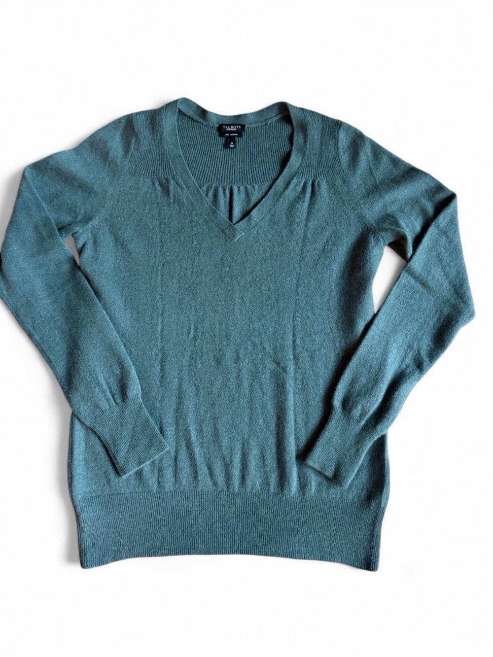 Talbots Teal V-Neck Sweater